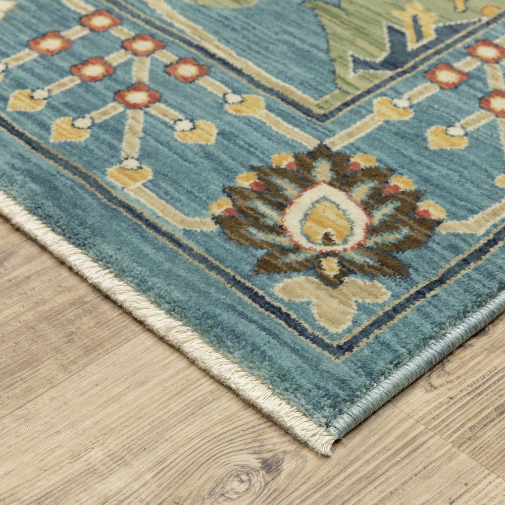 Francesca FR01E Blue/ Multi Indoor Area Rug - 6'7" x 9'6"