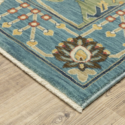 Francesca FR01E Blue/ Multi Indoor Area Rug - 9'10" x 12'10"