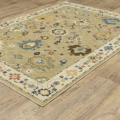 Francesca FR04E Beige/ Multi Indoor Area Rug - 5'3" x 7'6"