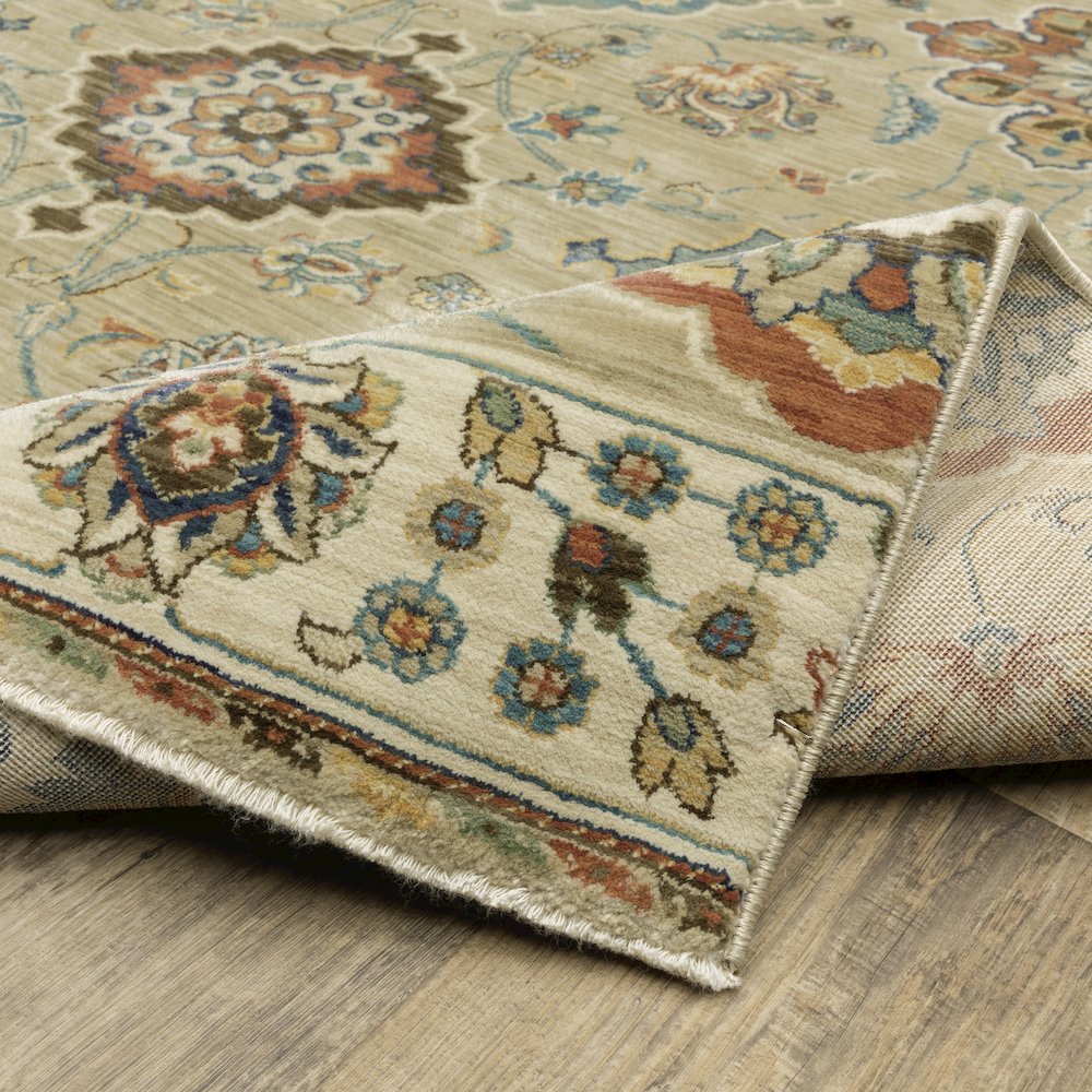Francesca FR05D Tan/ Multi Indoor Area Rug - 7'10" x 10'10"
