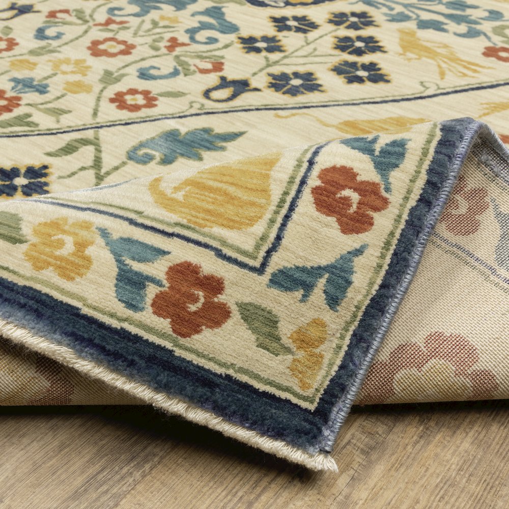 Francesca FR06B Ivory/ Multi Indoor Area Rug - 7'10" x 10'10"
