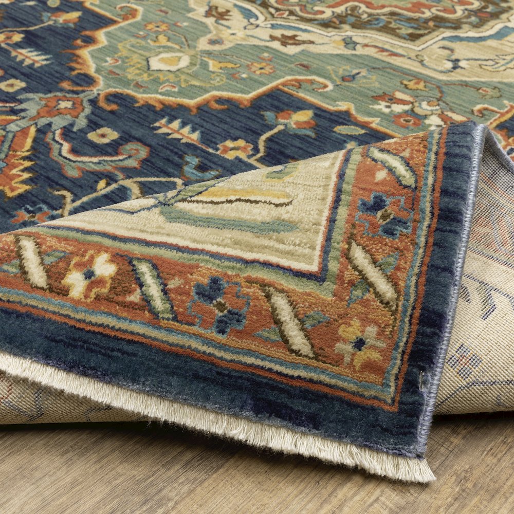 Francesca FR09F Blue/ Multi Indoor Area Rug - 2'3" x 7'6"