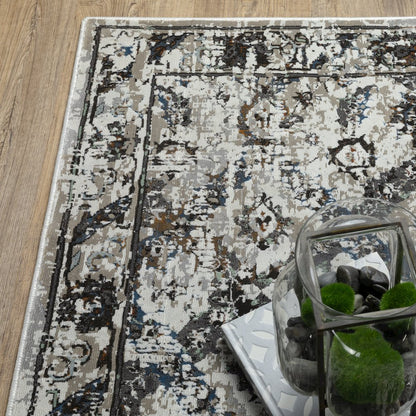 Gemini 1003E Charcoal/ Grey Indoor Area Rug - 5'3" x 7'6"