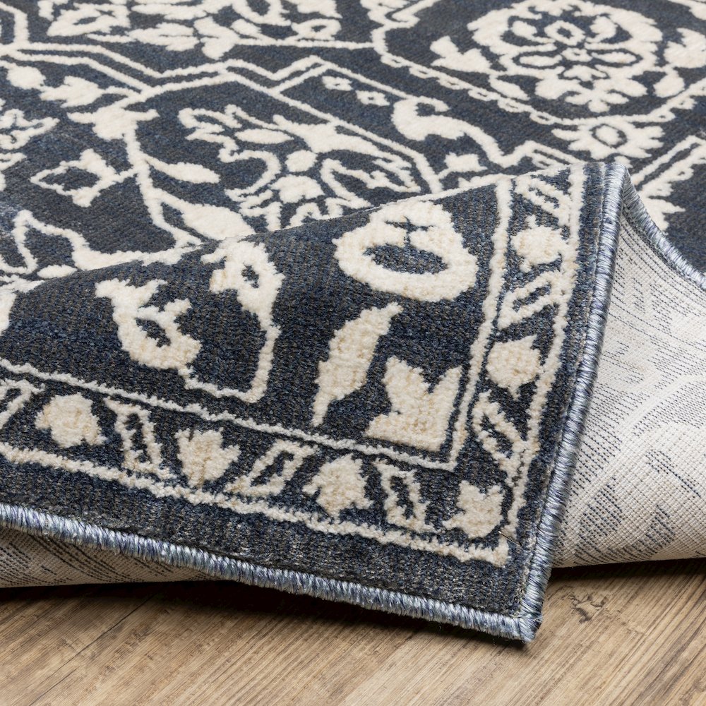 Intrigue INT10 Blue/ Ivory Indoor Area Rug - 7'10" x 10'10"