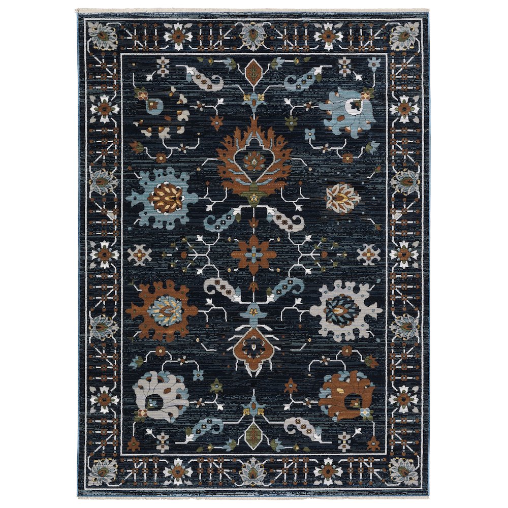 Runner Traditional Rug Made of Polyester, Blue color