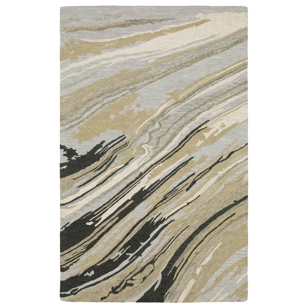 Runner Contemporary Rug Made of Wool, Grey color