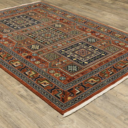 Lilihan 002C6 Red/ Multi Indoor Area Rug - 2'6" x 12'