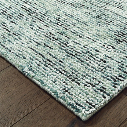 Lucent 45901 Teal Blue Indoor Area Rug - 5' x 8'