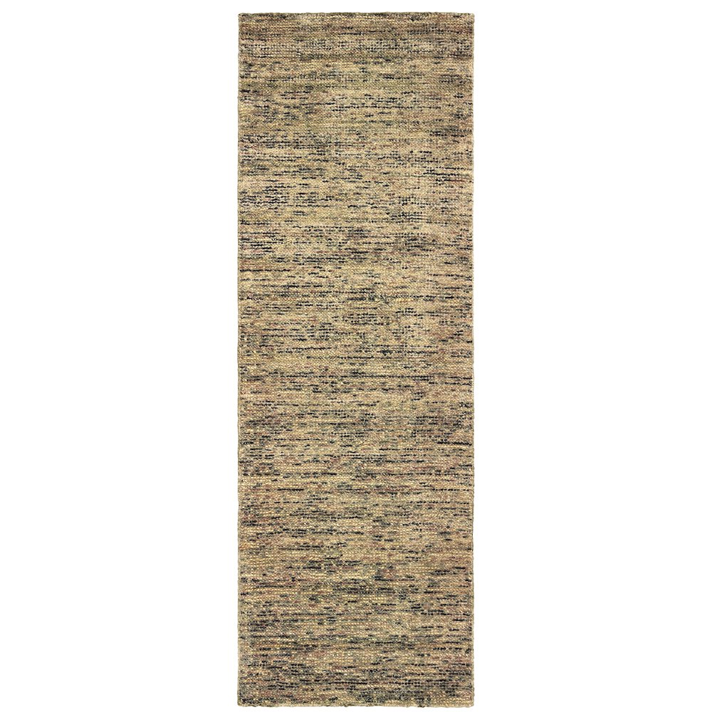 Lucent 45906 Gold/ Green Indoor Area Rug - 2'6" x 8'