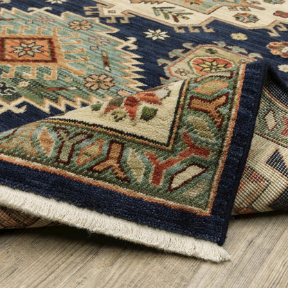 Lilihan 532B6 Navy/ Multi Indoor Area Rug - 2' x 3'