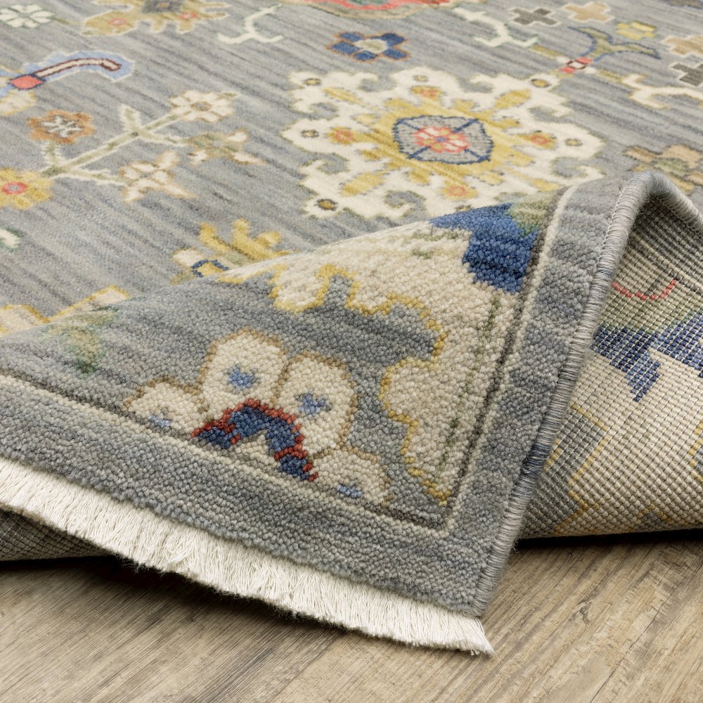 Lucca 5507E Grey/ Multi Indoor Area Rug - 2' x 6'