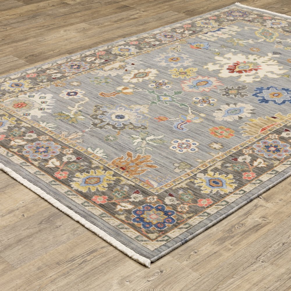 Lucca 846D1 Blue/ Multi Indoor Area Rug - 2'6" x 12'