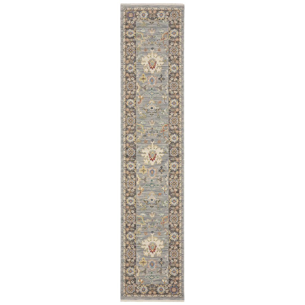 Lucca 846D1 Blue/ Multi Indoor Area Rug - 2'6" x 12'