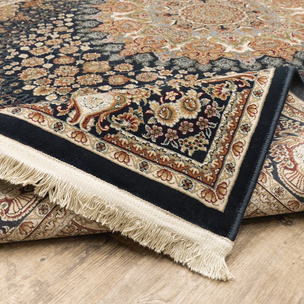 Masterpiece 1802B Navy/ Multi Indoor Area Rug - 6'7" x 9'6"