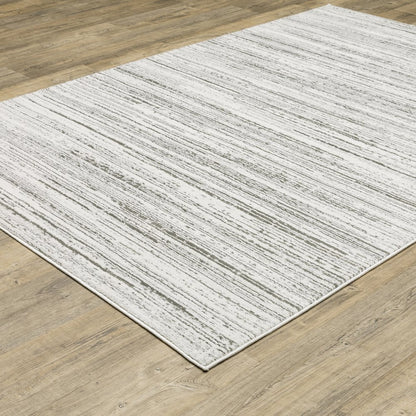 Montecito 4154W White/ Grey Indoor Area Rug - 7'10" x 10'10"