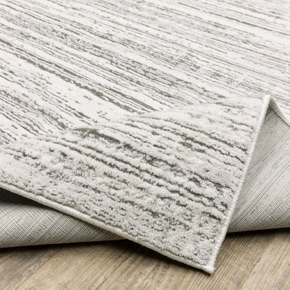 Montecito 4154W White/ Grey Indoor Area Rug - 7'10" x 10'10"