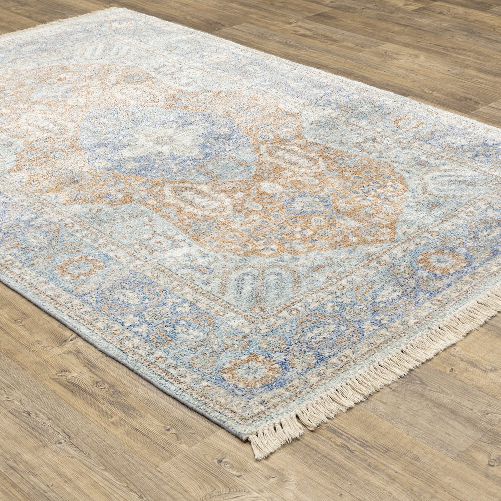 Malabar 45301 Blue/ Red Indoor Area Rug - 8' x 10'