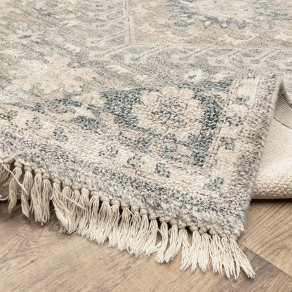 Malabar 45302 Beige/ Grey Indoor Area Rug - 5' x 8'