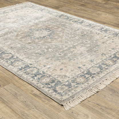 Malabar 45302 Beige/ Grey Indoor Area Rug - 8' x 10'