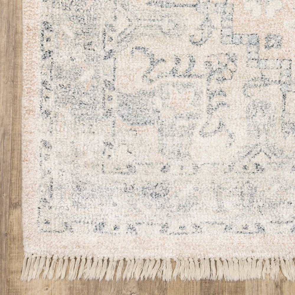 Malabar 45308 Beige/ Grey Indoor Area Rug - 2'6" x 8'