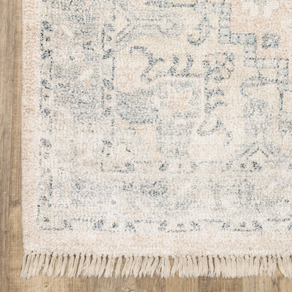 Malabar 45308 Beige/ Grey Indoor Area Rug - 2'6" x 8'