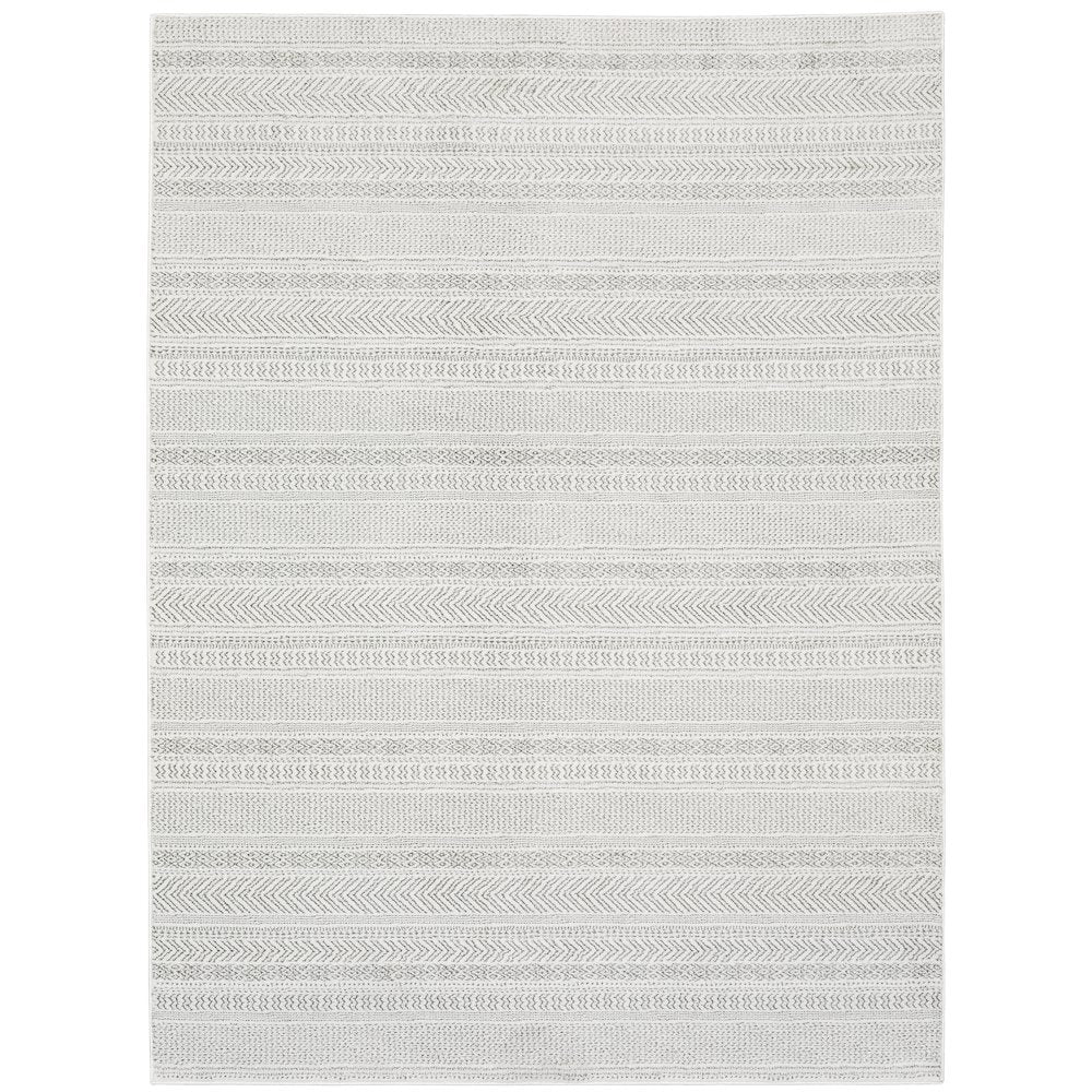 Montecito 4929E White/ Grey Indoor Area Rug - 5'3" x 7'6"