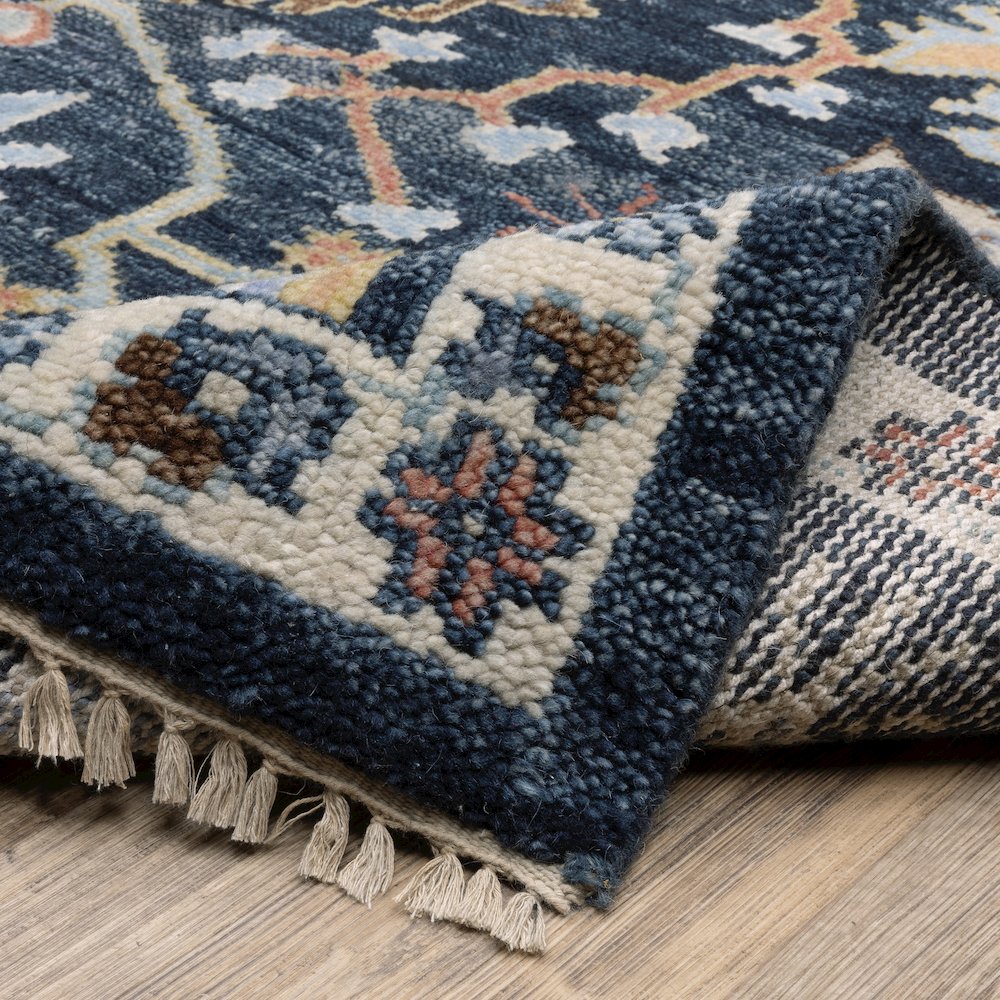Majorca MAJ02 Navy/ Multi Indoor Area Rug - 8' x 10'