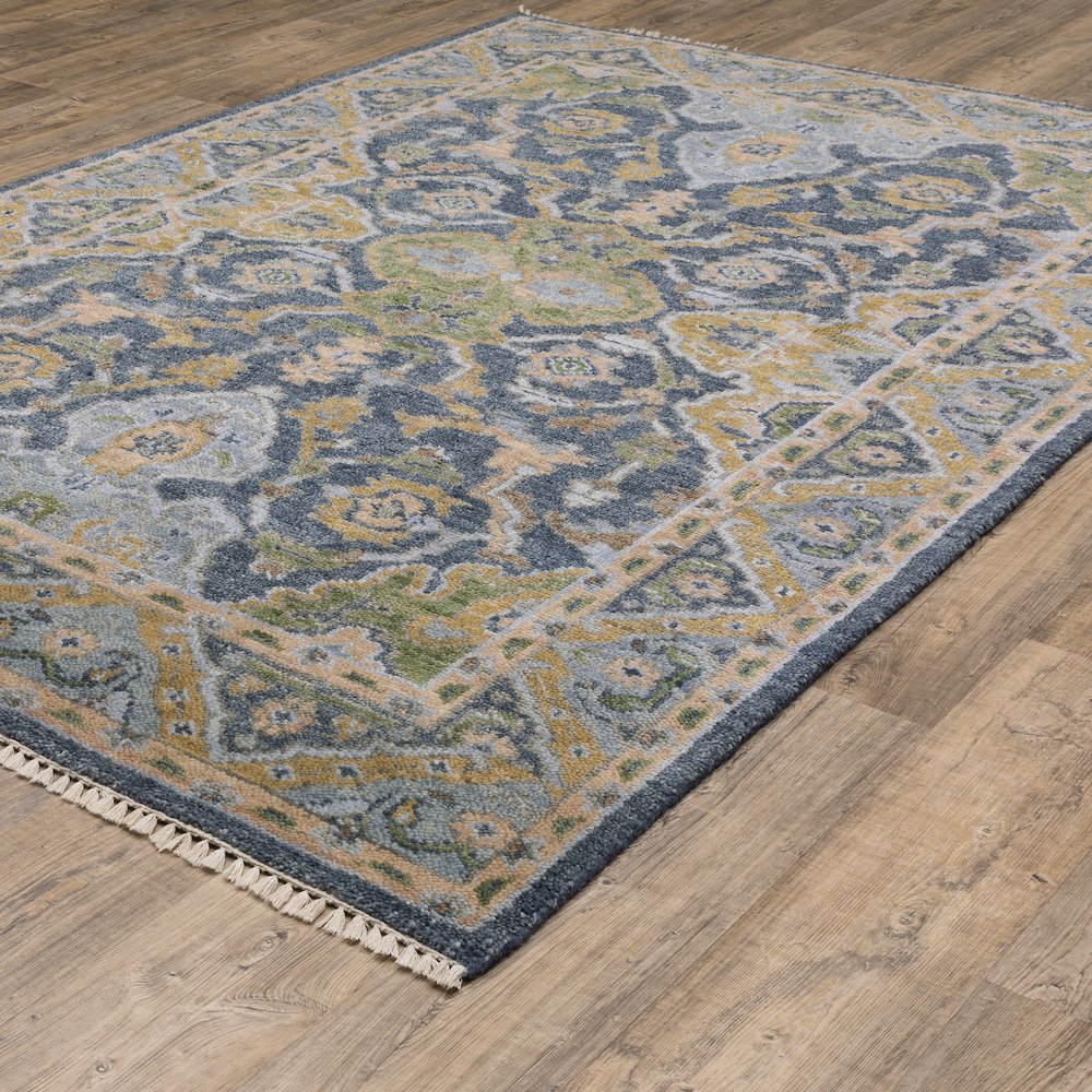 Majorca MAJ03 Blue/ Green Indoor Area Rug - 6' x 9'