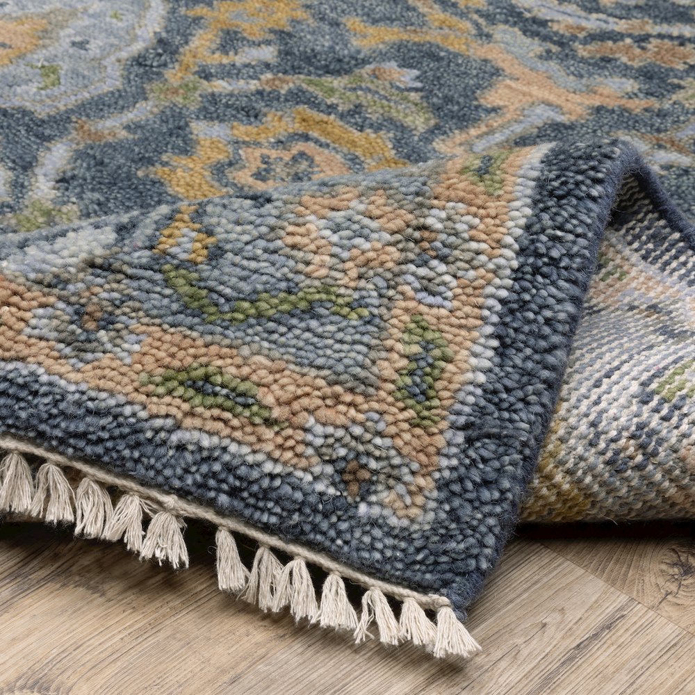 Majorca MAJ03 Blue/ Green Indoor Area Rug - 6' x 9'