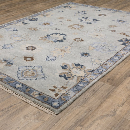 Majorca MAJ06 Light Blue/ Blue Indoor Area Rug - 10' x 14'