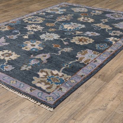 Majorca MAJ07 Blue/ Multi Indoor Area Rug - 2'6" x 10'