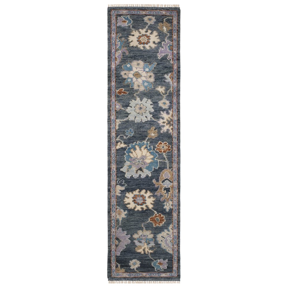 Majorca MAJ07 Blue/ Multi Indoor Area Rug - 2'6" x 10'