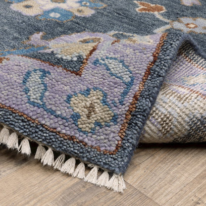 Majorca MAJ07 Blue/ Multi Indoor Area Rug - 2'6" x 10'