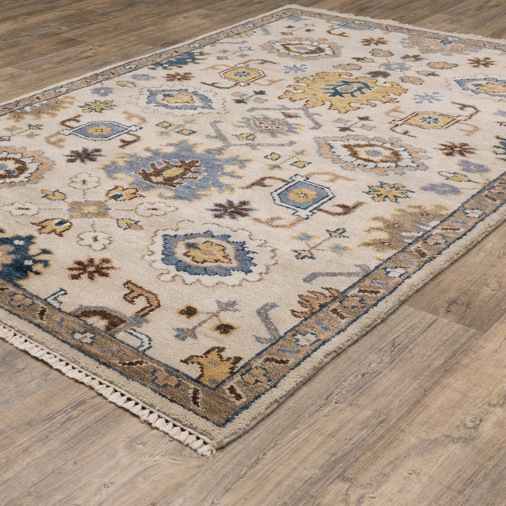 Majorca MAJ08 Ivory/ Multi Indoor Area Rug - 2'6" x 10'