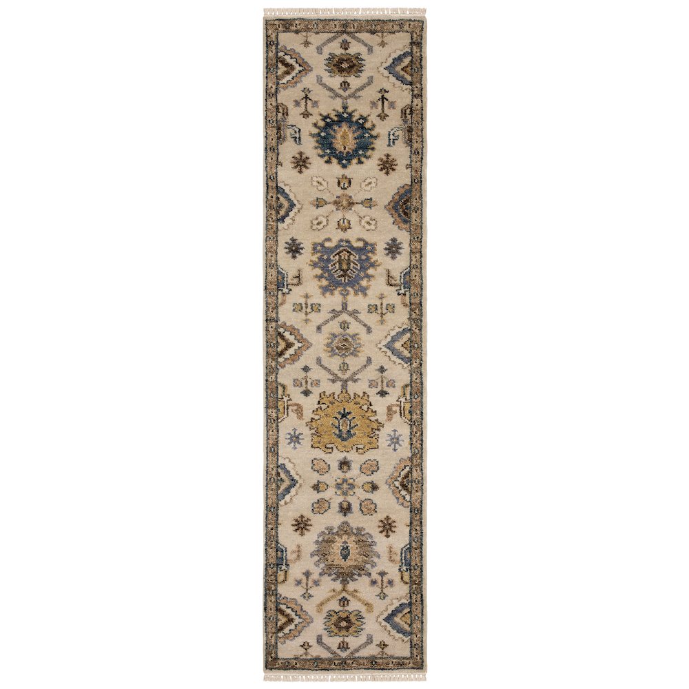 Majorca MAJ08 Ivory/ Multi Indoor Area Rug - 2'6" x 10'