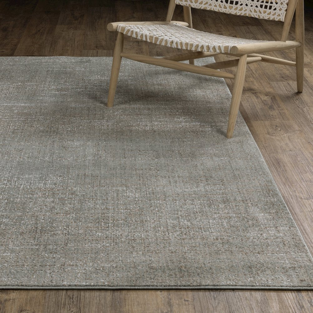 Mallory MAL01 Grey/ Blue Indoor Area Rug - 3'3" x 5'
