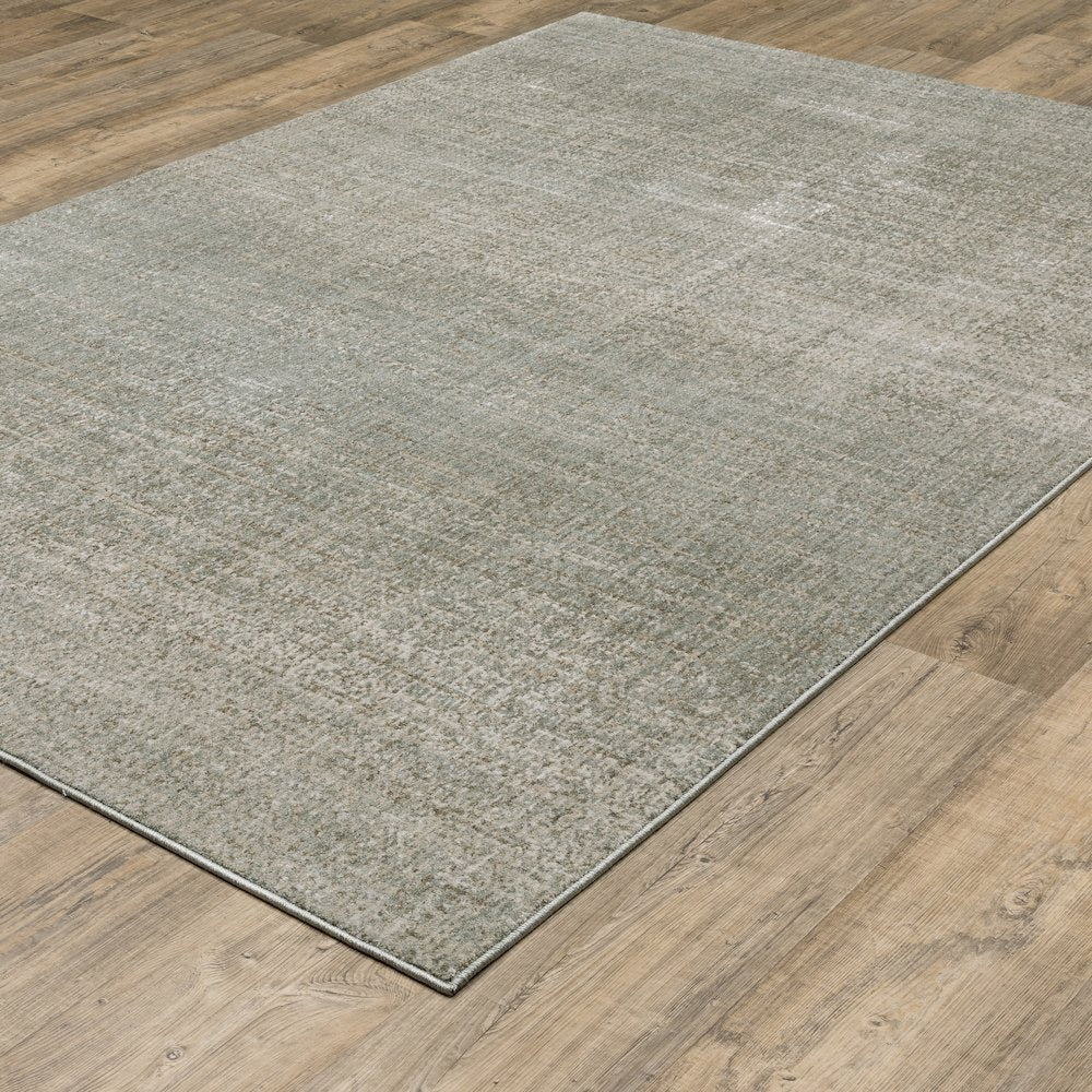Mallory MAL01 Grey/ Blue Indoor Area Rug - 9'10" x 12'10"