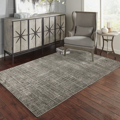 Nebulous 751D9 Charcoal/ Grey Indoor Area Rug - 2'3" x 7'6"