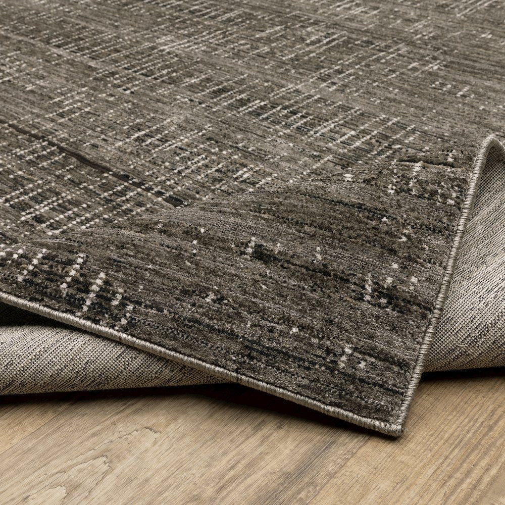 Nebulous 751D9 Charcoal/ Grey Indoor Area Rug - 2'3" x 7'6"