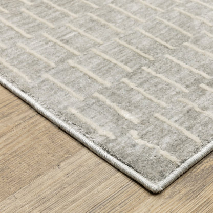 Oliver OLV01 Grey/ Beige Indoor Area Rug - 3'3" x 5'