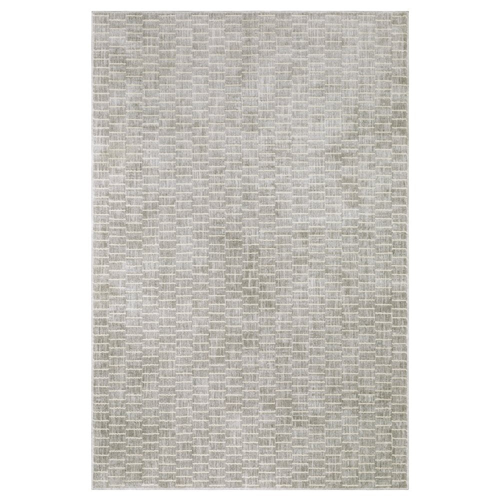 Oliver OLV01 Grey/ Beige Indoor Area Rug - 3'3" x 5'