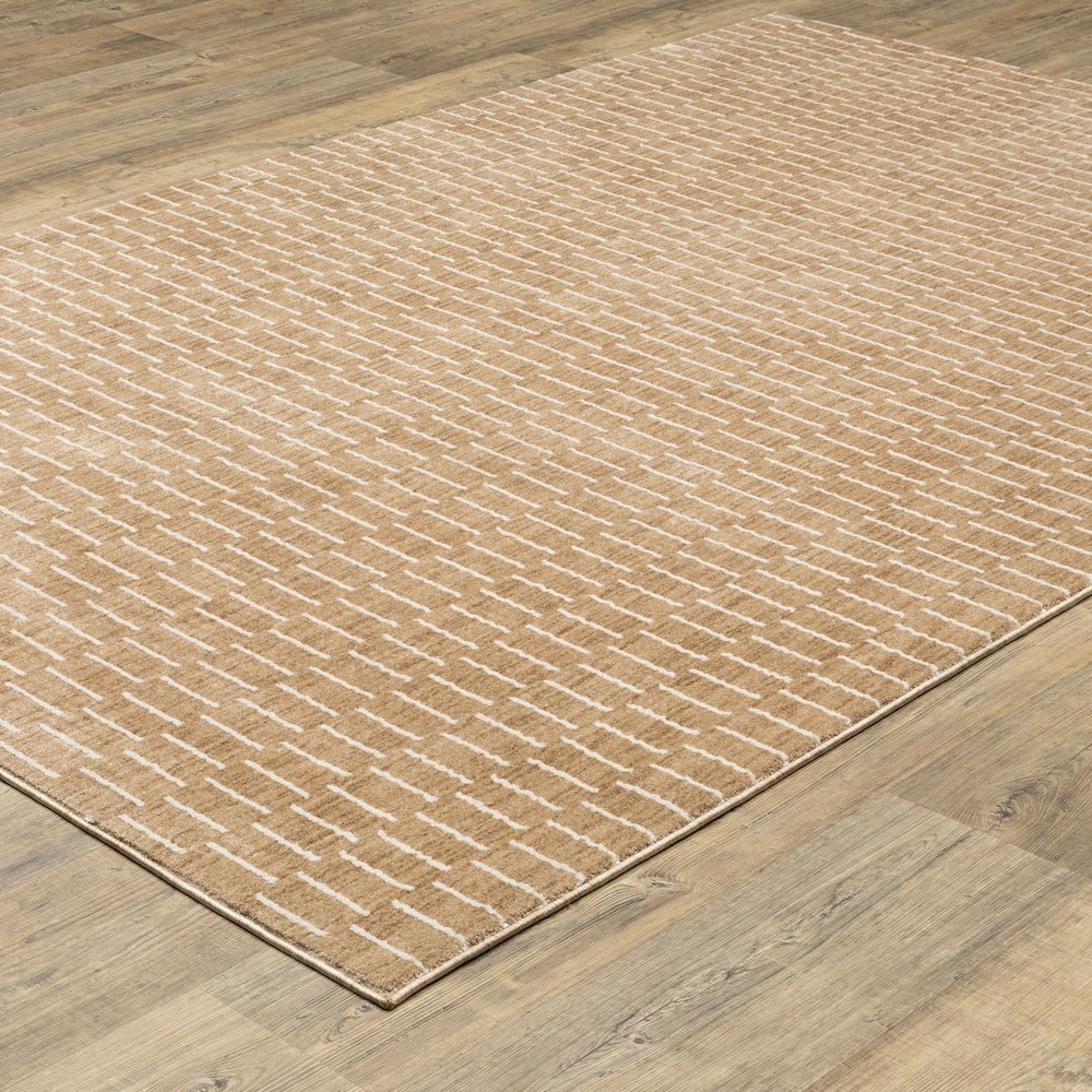 Oliver OLV04 Rust/ Beige Indoor Area Rug - 3'3" x 5'
