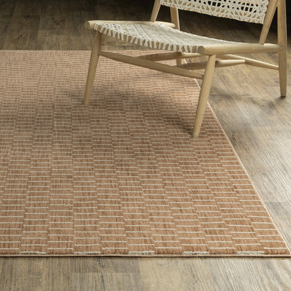 Oliver OLV04 Rust/ Beige Indoor Area Rug - 3'3" x 5'