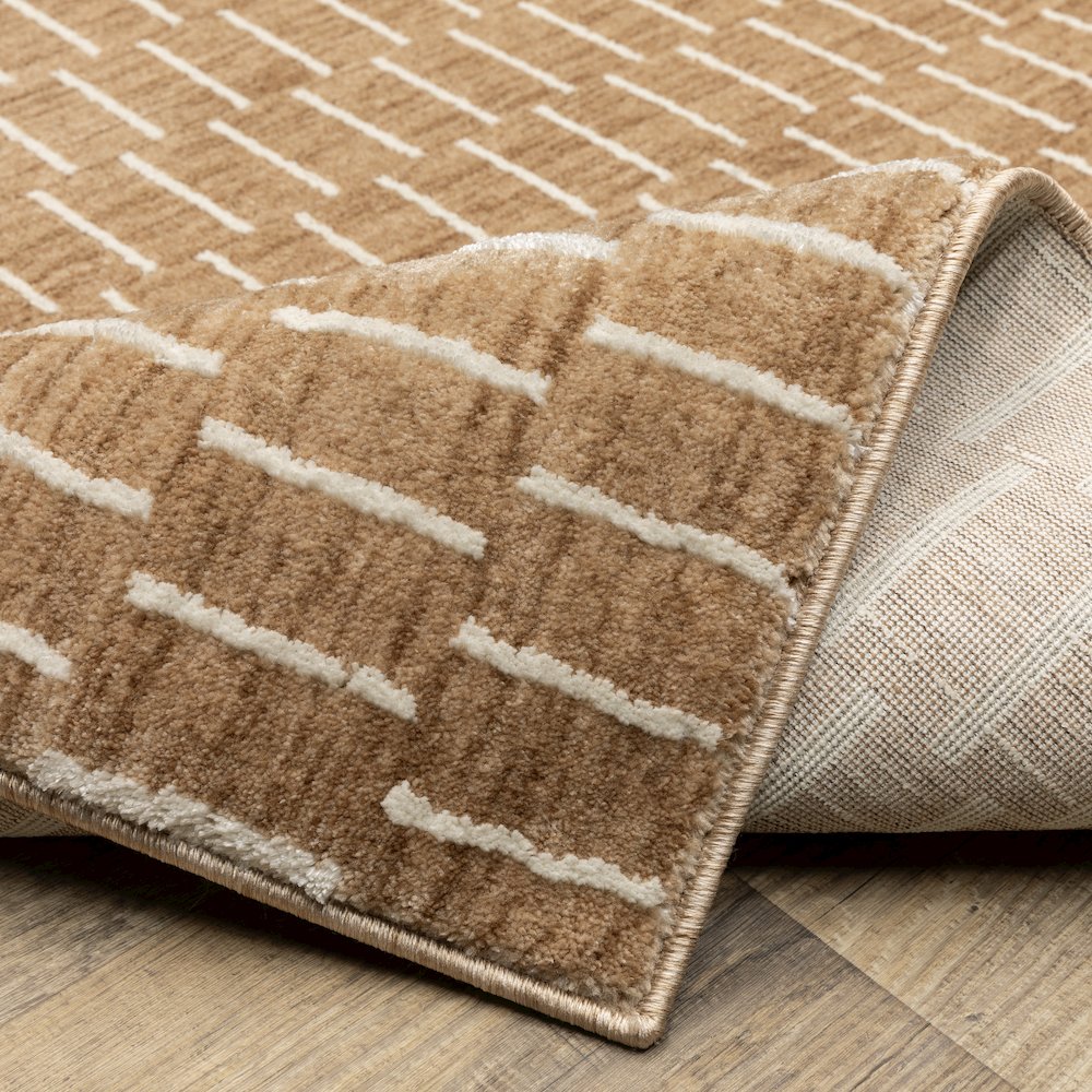 Oliver OLV04 Rust/ Beige Indoor Area Rug - 3'3" x 5'