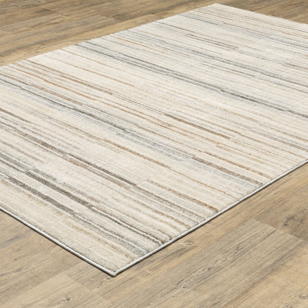 Oliver OLV06 Grey/Rust Indoor Area Rug - 3'3" x 5'