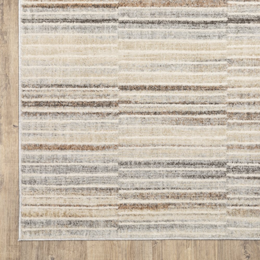 Oliver OLV06 Grey/Rust Indoor Area Rug - 3'3" x 5'