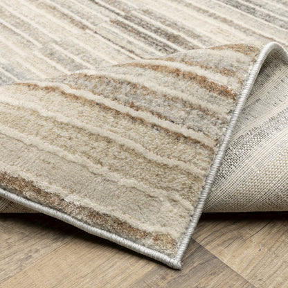 Oliver OLV06 Grey/Rust Indoor Area Rug - 3'3" x 5'