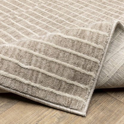 Oliver OLV07 Beige/Tan Indoor Area Rug - 7'10" x 10'10"
