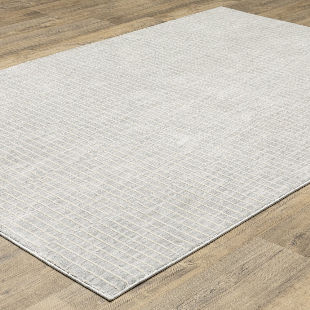 Oliver OLV08 Grey/ Beige Indoor Area Rug - 2'3" x 7'6"