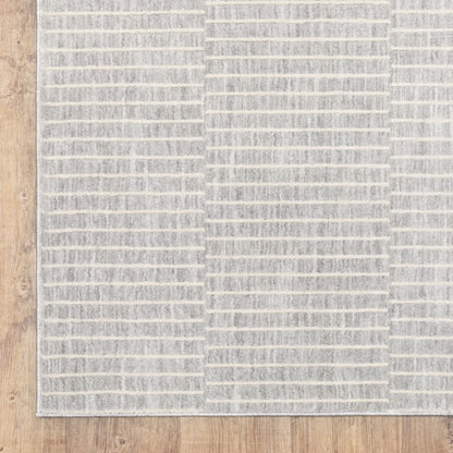 Oliver OLV08 Grey/ Beige Indoor Area Rug - 2'3" x 7'6"